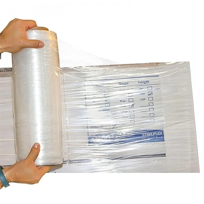 Folie Stretch Pretensionata Uz Manual Lungime 600 m, Latime 420 mm, Grosime 7 my, Greutate 1.6 kg, Culoare Transparent, Buc /...