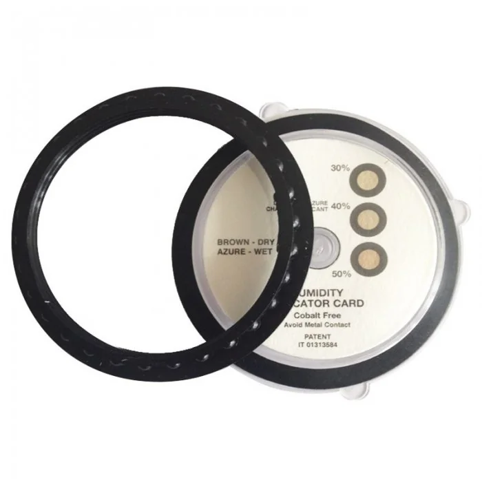 Cartela Indicator Umiditate Forma Rotunda, Indicatori Umiditate 30% , 40% , 50%, Diametru 89 +/- 2mm mm, Schimbare Culoare St...