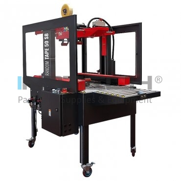 Masina De Sigilat Cutii Random Tape Viteza de Sigilare 20 m/min, Tip Banda BOPP / PVC / Kraft, Greutate 250 kg, Alimentare 220 V - 50/60 Hz, Dimensiune Max Cutie (mm) 480 x 500 mm