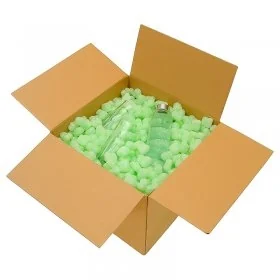 Fulgi Biodegradabili Ambalare Cutie 100 Litri, Material Amidon, Apa, PVA, Culoare Verde-Materiale Pentru Umplerea Golului Din...