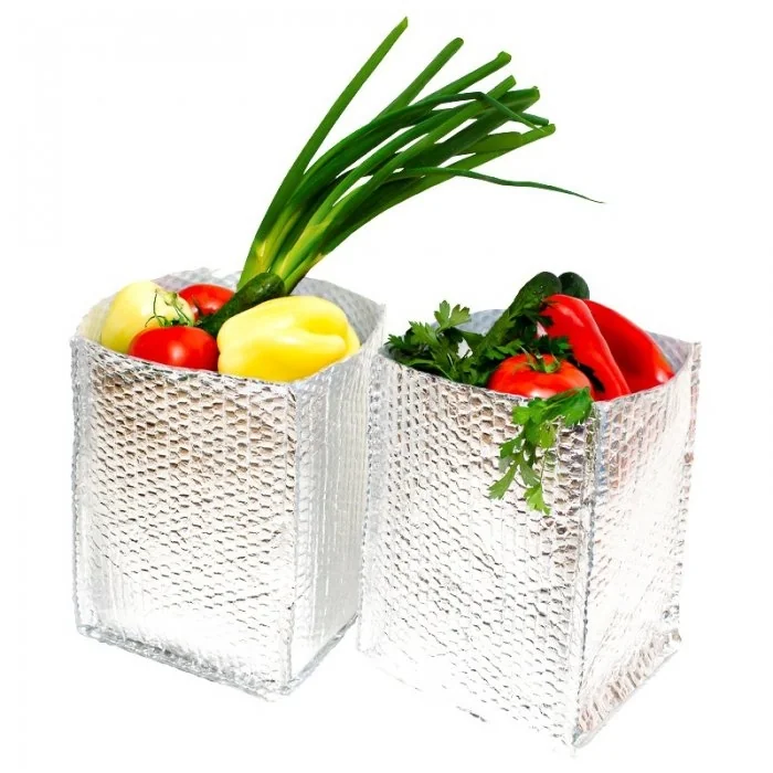 Ambalaj Termoizolant Cutii Dimensiuni mm (L × l × h) 380 x 250 x 450, Culoare Argintiu-Pungi Termoizolante