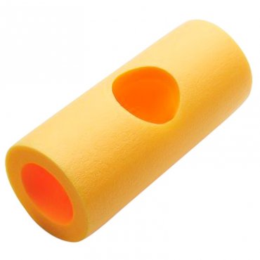 Négylyukú habcsatlakozó, hosszúság 250 mm, átmérő 60 mm, vastagság 15 mm, 4 furatos csatlakozó, sárga szín