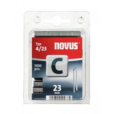 Horganyzott C típusú kapcsok 23 mm C típusú kapcsok megnevezés, szélesség 6.1 mm, csomagolás 1100 db/bliszter, magasság 23 mm, vastagság 1.1 mm