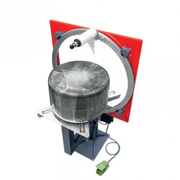 Automata csomagológép kör alakú termékekhez, gépméretek (mm): 774 (sz) x 1050 (h) x 1780 (m), teljesítmény: 400 W, fordulatszám: 32 fordulat/perc, maximális dobozméret (mm): 600 x 650 mm, fóliaszélesség: 250 mm