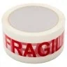 Banda Adeziva FRAGIL Lungime 60 m, Latime 48 mm, Culoare Rosu / Alb, Silentios Da-Benzi Adezive Pentru Ambalare