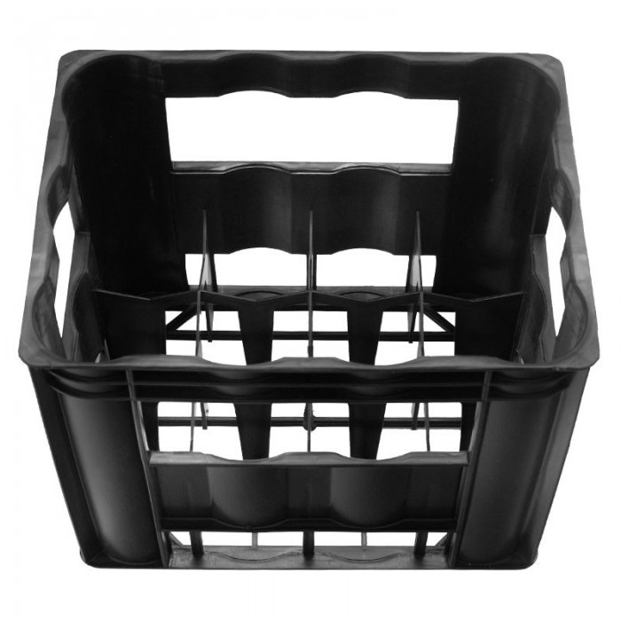 Lada Transport 12 Sticle Dimensiune Exterioara 400 x 300 x 340 mm, Material PP Reciclat, Greutate 1.6 kg, Culoare Negru-Lazi ...