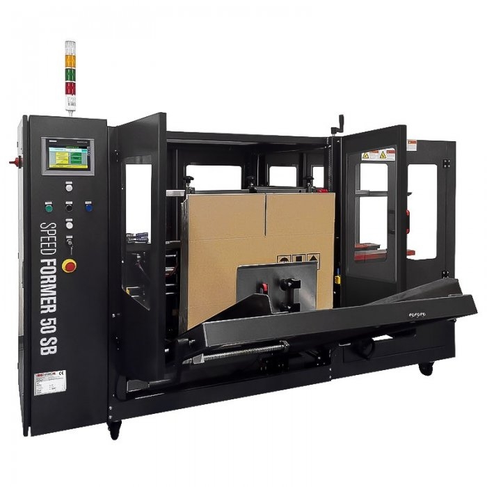 Masina Automata De Format Cutii Speed Former 50 SB Dimensiuni Banda 50-75 mm, Dimensiune Min Cutie (mm) 250(L) x 150(l) x 150...