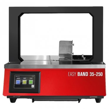 BOPP-szalagos kötözőgép Easy Band 35-250, Tömítési sebesség 25 ciklus/perc, Szalagszélesség 12 mm, BOPP/PE szalagtípus, Tápellátás 220 V – 50/60 Hz, Maximális dobozméret (mm) 360 x 260 mm