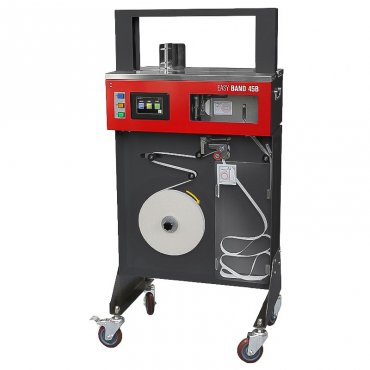 Kraftszalag-kötözőgép, PP Easy Band 45 B, 25 ciklus/perc kötözési sebesség, 29 mm szalagszélesség, Kraft, PE, BOPP szalagtípus, 220 V tápellátás, maximális dobozméret (mm) 460 x 200 mm
