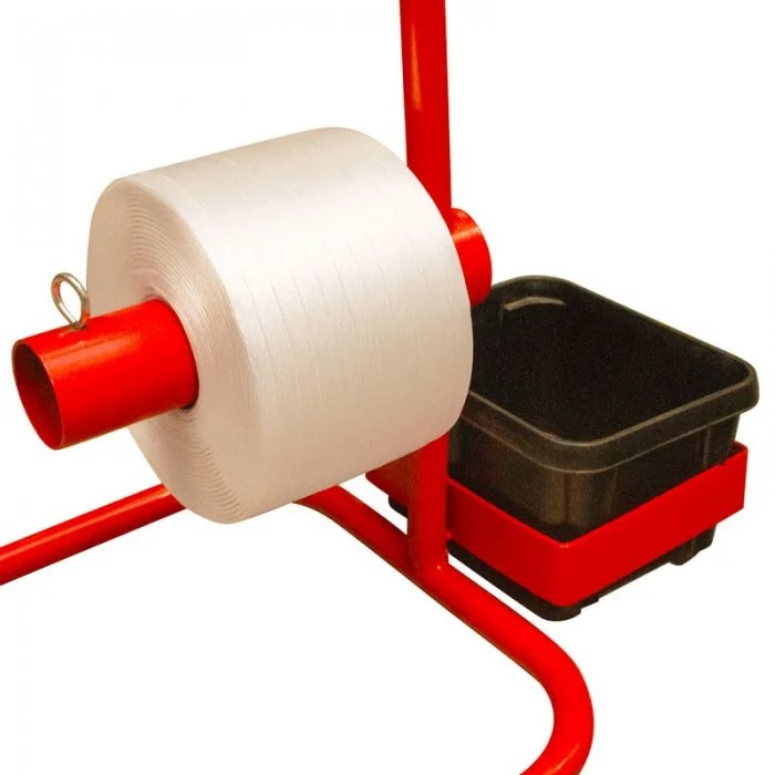 Carucior Banda PES Utilizare Manuala, Material Metal, Culoare Rosu-Folie Stretch, Legare Si Paletizare