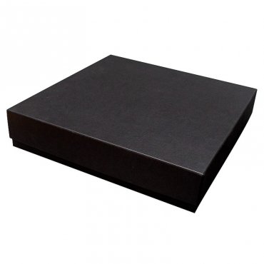 Cutie Pentru Cadouri, Mucava, Premium, 317 x 317 x 50 mm Lungime 317 mm, Latime 317 mm, Inaltime 50 mm, Culoare Negru, Tip Carton Mucava