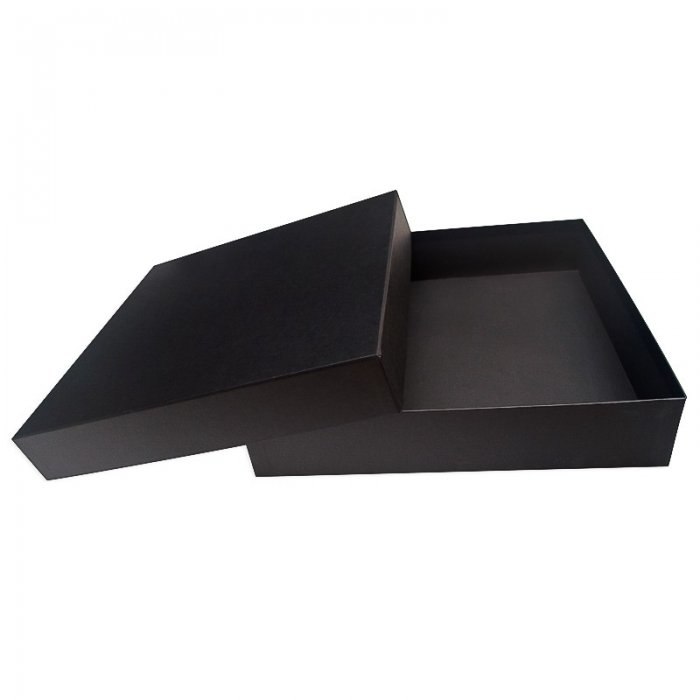 Cutie Pentru Cadouri, Mucava, Premium, 317 x 317 x 50 mm Lungime 317 mm, Latime 317 mm, Inaltime 50 mm, Culoare Negru, Tip Ca...