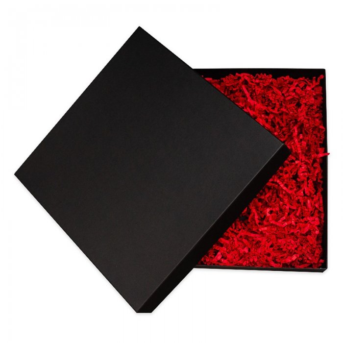 Cutie Pentru Cadouri, Mucava, Premium, 317 x 317 x 50 mm Lungime 317 mm, Latime 317 mm, Inaltime 50 mm, Culoare Negru, Tip Ca...