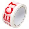 Banda Adeziva Personalizata REJECT, 50 mm x 66 m Lungime 66 m, Latime 50 mm, Culoare Rosu / Alb, Silentios Da-Benzi Adezive P...