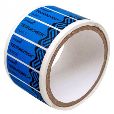 VOID biztonsági öntapadó címkék, kék, 50 x 20 mm-es formátum, Méret: 50 x 20 mm, Szín: kék, Címkék száma: 250