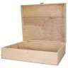 Cutie Din Lemn Pentru 3 Sticle De Vin Lungime 335 mm, Latime 270 mm, Inaltime 95 mm, Capac Cu balamale, Material Lemn, Culoar...