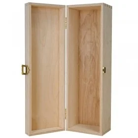 Cutie Din Lemn Pentru 1 Sticla De Vin Lungime 335 mm, Latime 95 mm, Inaltime 95 mm, Capac Cu balamale, Material Lemn, Culoare...