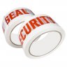 Banda Adeziva Personalizata SECURITY SEAL, 48 mm x 60 m Lungime 60 m, Latime 48 mm, Culoare Rosu / Alb, Silentios Da-Benzi Ad...