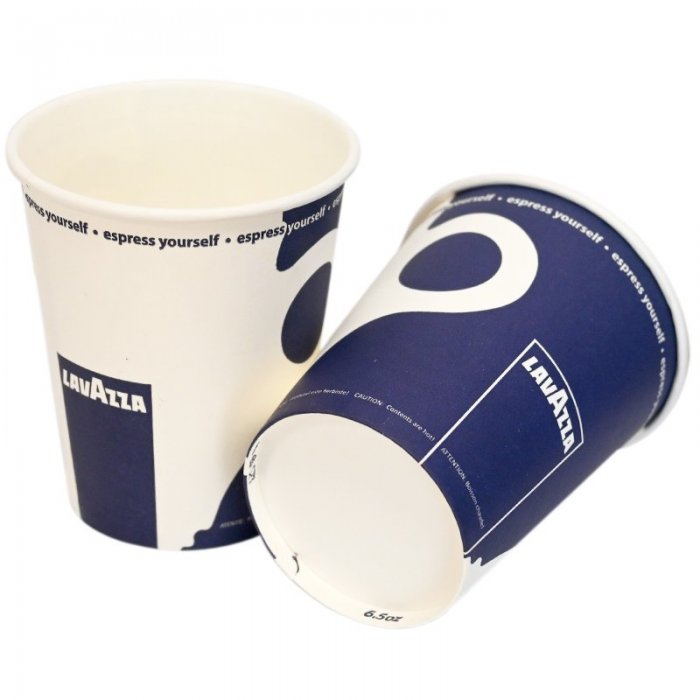 Pahar Carton 6.5 oz Pentru Aparate Automate, Imprimare Lavazza, Vending, 100 buc/set Ambalare 100 buc/set, Volum Oz 6.5, Culo...