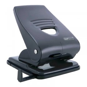 Perforator metalic Rapesco, 40 coli, negru Perforeaza pana la 40 de coli, Numar perforatii 2, Culoare Negru-Perforatoare