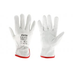 Manusi de lucru 4DRIVER Marime 10/XL, Material piele de capra, Greutate 37GR/Manusa gr, Culoare Piele alba-Manusi Lucru