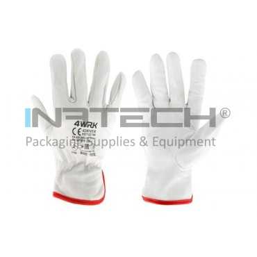 Manusi de lucru 4DRIVER Marime 10/XL, Material piele de capra, Greutate 37GR/Manusa gr, Culoare Piele alba