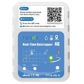 Termometru Digital TT18-4G-S - Monitorizare Temperatura Dimensiuni 90 X 64 X 27 mm, Greutate 138 gr-Termometre Digitale Pentr...