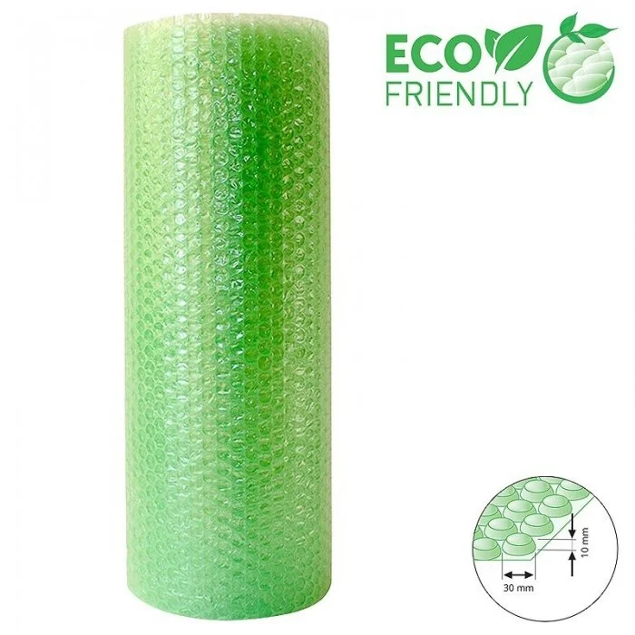 Folie Cu Bule Mari Eco Friendly Latime 200 mm, Lungime 50 m, Grosime 120 my, Culoare Verde-Folie Cu Bule De Aer Mari